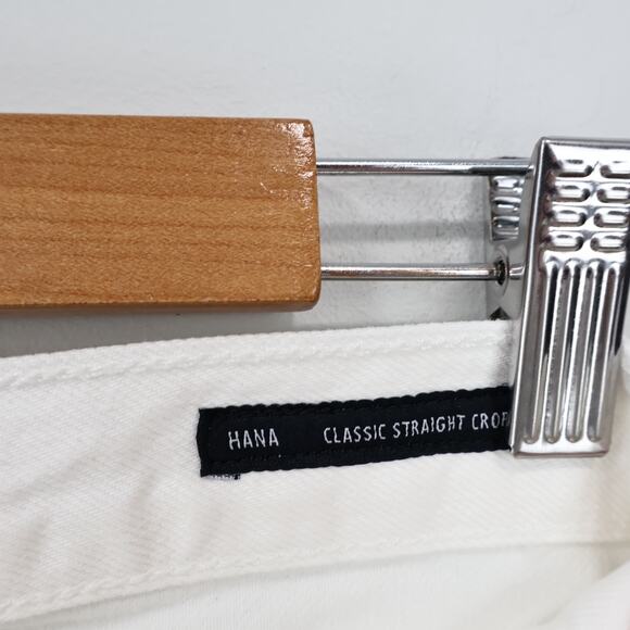 Edwin Hana Classic Straight Crop Button Fly Denim Jean White Noise Size 26 NWT - Picture 5 of 9